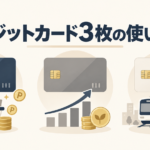 楽天カード・三井住友カード・VIEWカードの3枚を用途別に使い分けるイメージ